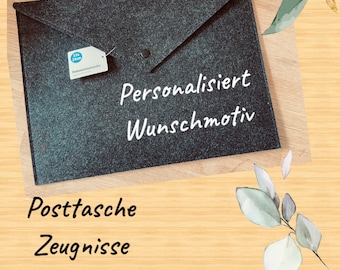 Postmappe | Sammelmappe | Dokumententasche | Geschenk Einschulung | Filztasche | Zeugnismappe | Notentasche Filzmappe Lehrermappe | DIN A4