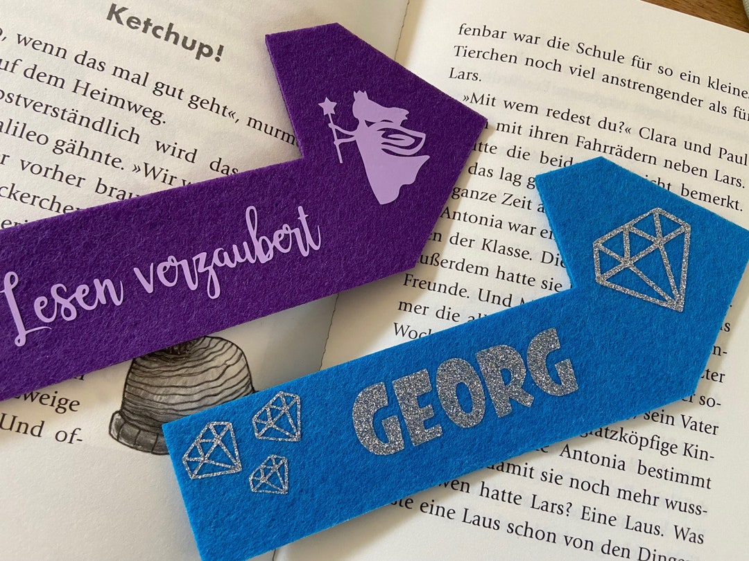Lesepfeil Leselernpfeil Lesezeichen Filz Lesebelohnung für Erstleser ...