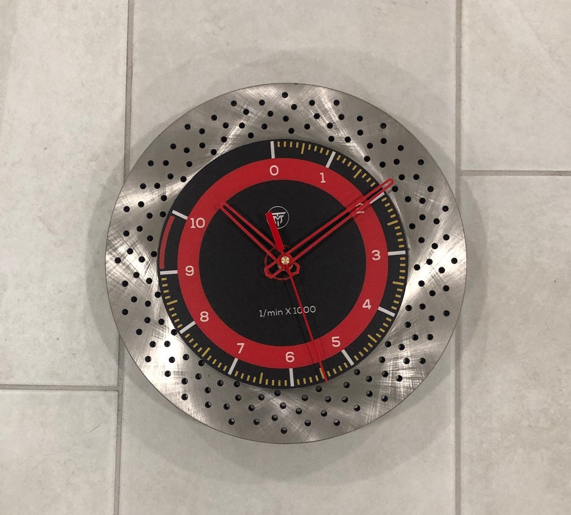 Motor Racing Inspired Handcrafted Brake Rotor Wall Clock - Etsy