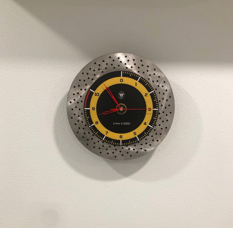 Motor Racing Inspired Handcrafted Brake Rotor Wall Clock - Etsy