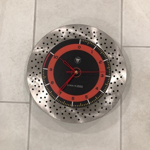 Motor Racing Inspired Handcrafted Brake Rotor Wall Clock