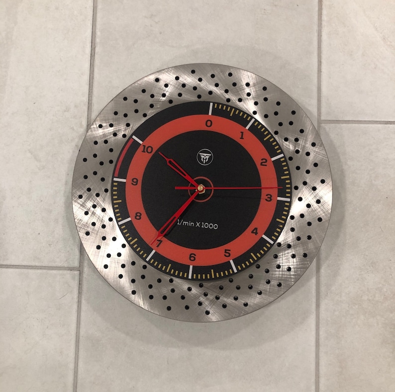 Motor Racing Inspired Handcrafted Brake Rotor Wall Clock - Etsy