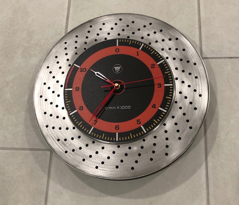 Motor Racing Inspired Handcrafted Brake Rotor Wall Clock - Etsy