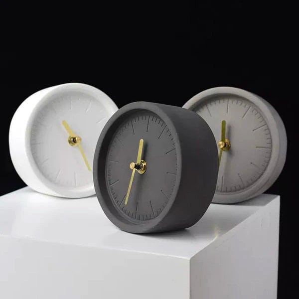 Concrete Desk Clock, Nightstand Clock, Creative Clock, Bedside Clock, Unique Desk Clock
