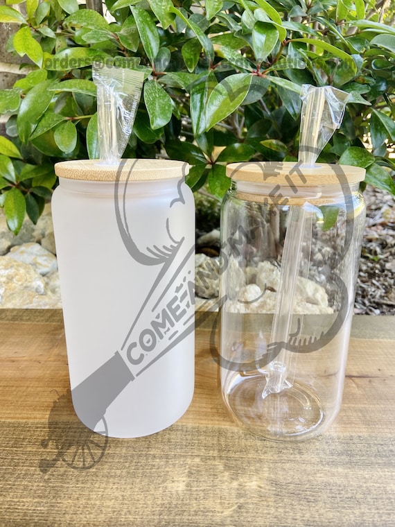 16oz Clear and Frosted Libbey Style Glass Sublimation Tumblers 