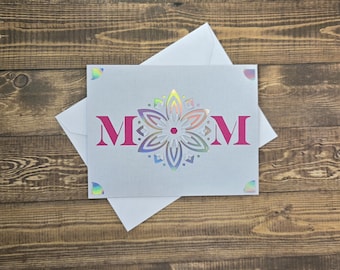 Watercolor Floral Mom Card: Hand-painted Greeting Card - Etsy