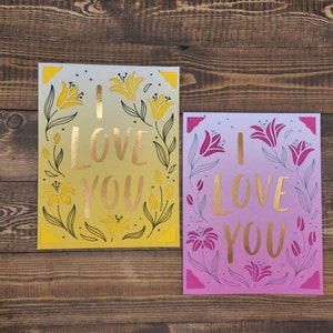 I Love You Card, Anniversary Card, Card for Mom, Greeting Card