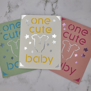 One Cute Baby Card, Baby Shower Card, New Baby Card