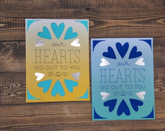 Hearts Go Out, Sympathy Card