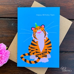 Tiger Geburtstagskarte / Geburtstagskarte / Cute