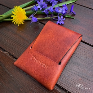 Personalisierte Leder-Karte / Brieftasche aus Leder / Leder-Organizer / Ledertasche / Muttertagsgeschenk / Vatertagsgeschenk