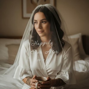 Serviço adicional de bordado personalizado para casamento, bordado personalizado no véu da noiva, personalização com nome, data ou frase.