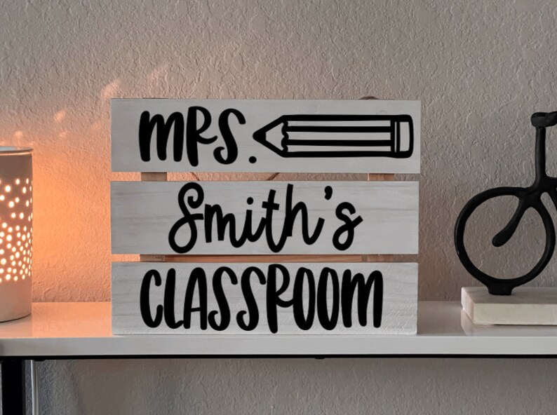 Personalized Teacher Classroom Wood Sign, Farmhouse Decor - Etsy