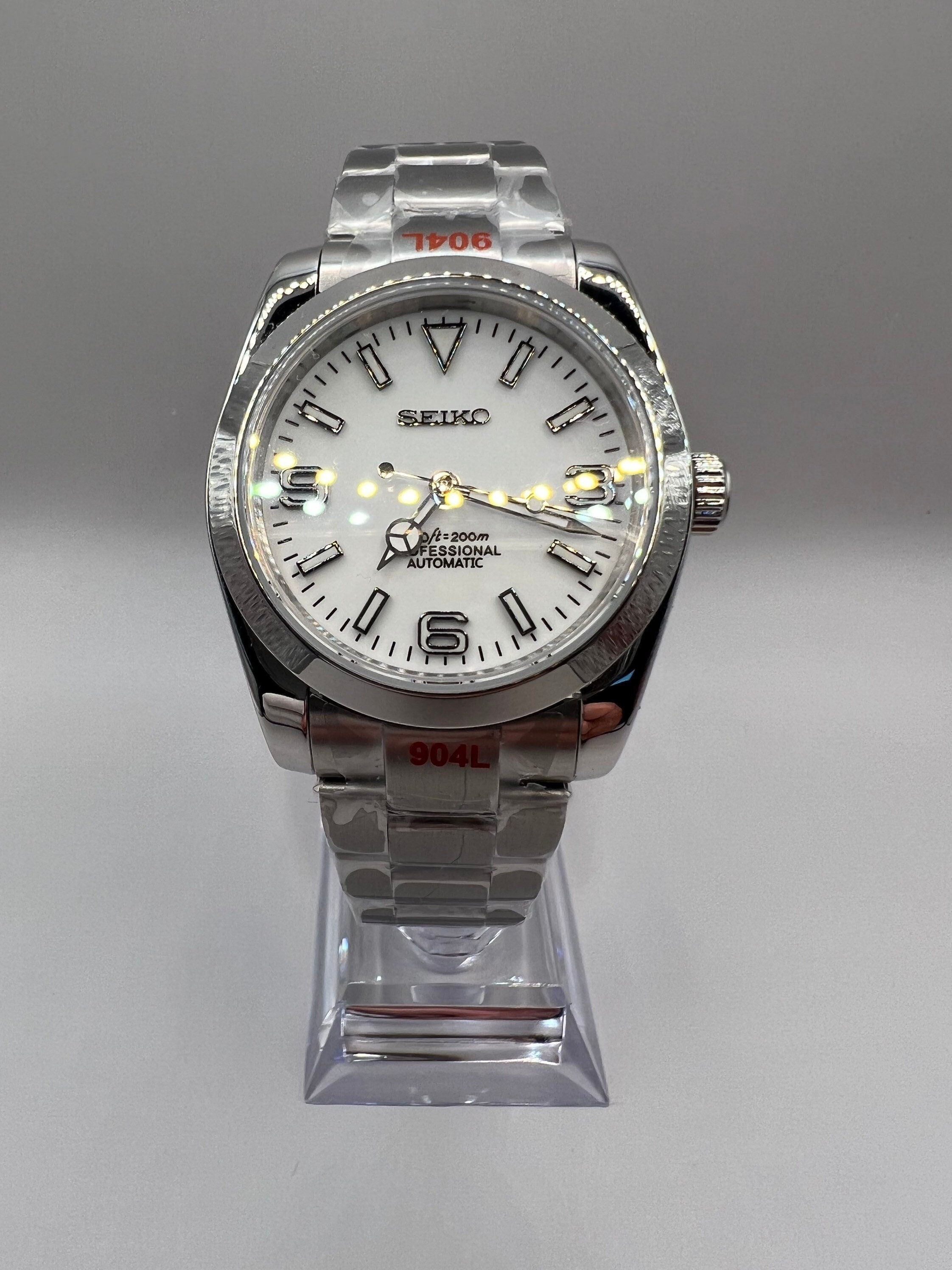 Seiko Mod Explorer Automatic Watch White Dial 36mm. Free Case. - Etsy  Australia