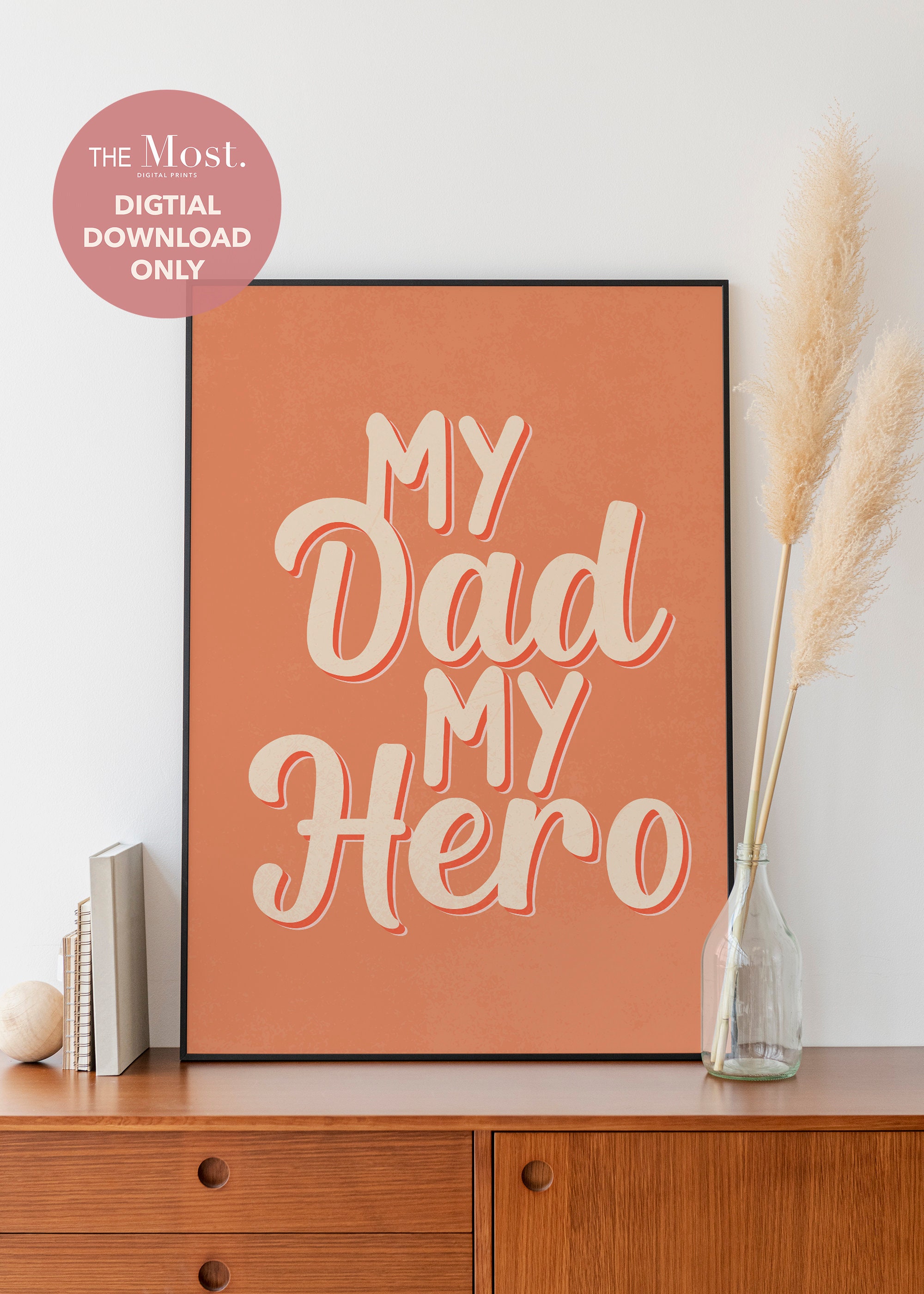 Gift for Fathers Day Wall Art, Family Quote Wall Art, Family Father ...