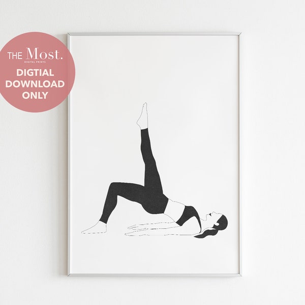 Wall Pilates Exercise Poster Etsy