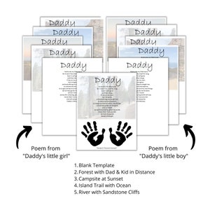 Daddy Poem Printable Handprint Art Poem Gift