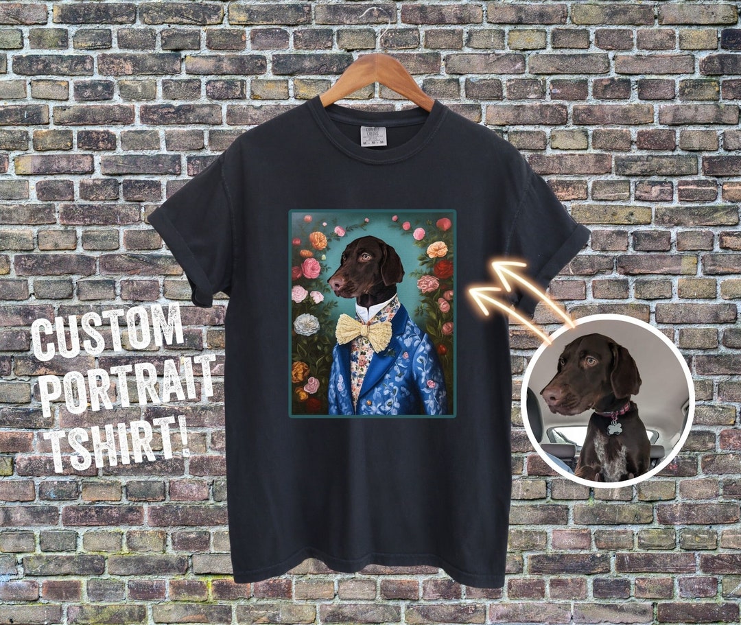 Custom Pet Portrait Shirt Pet Photo Custom Tshirt Dog Etsy