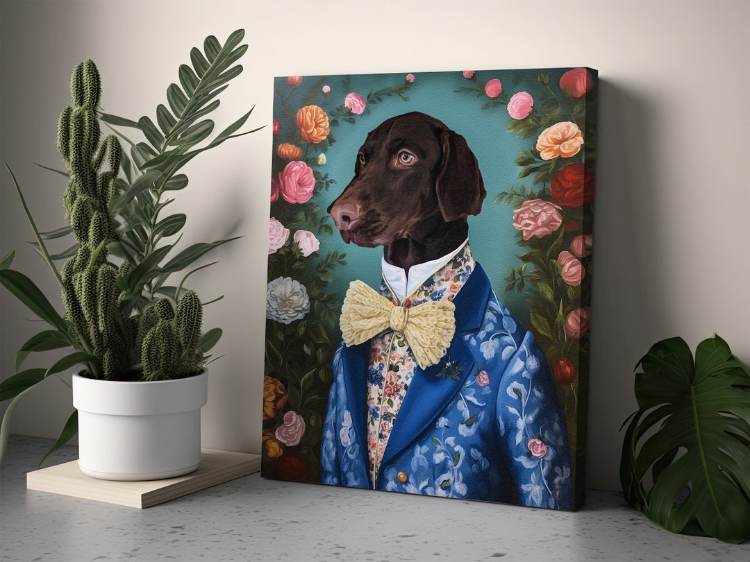 Custom Pet Portrait, Cute Quirky Pet Portrait, Custom Pet Wall Art, Personalized Funny Royal Pet