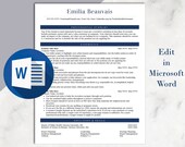 Word Resume Templates, Modern & Sleek CV Template for Word, 1,2,3 Resume with Cover Letter and References, Healthcare and Nursing Resume