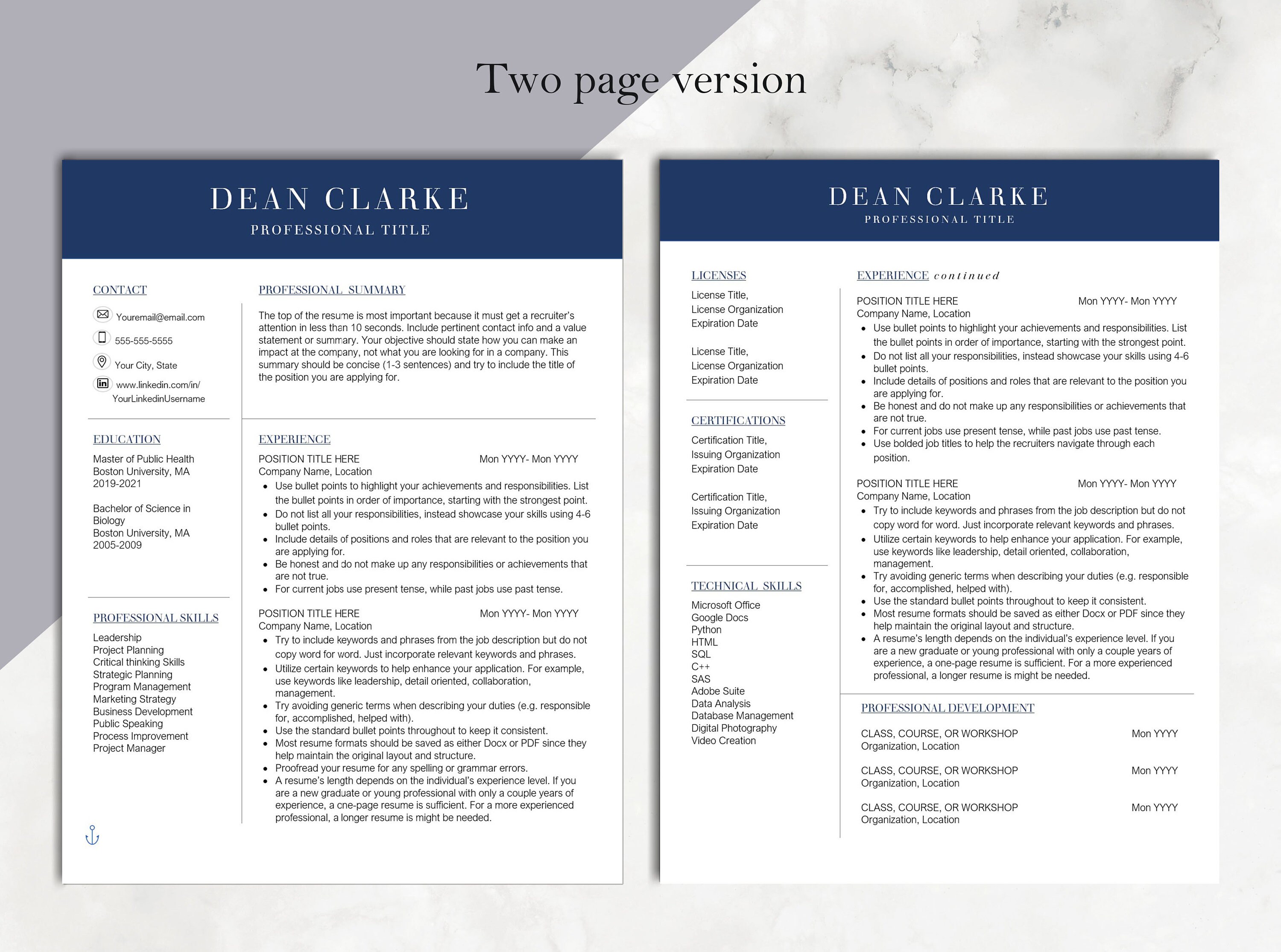 CV Word Template MS Word Resume Word Resume Template Professional