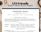 ATS Friendly Word CV Template, ATS Resume Professional Minimalistic Template, Modern Resume Word, Ceo or Director Resume Template