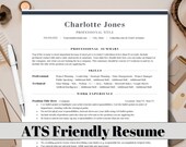 ATS Friendly Resume Template: Minimalist, Clean CV (Word)