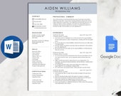 Google Docs Resume Word Resume Modern Clean CV Template Healthcare Resume Word CV Template Google Doc Healthcare Resume Nursing