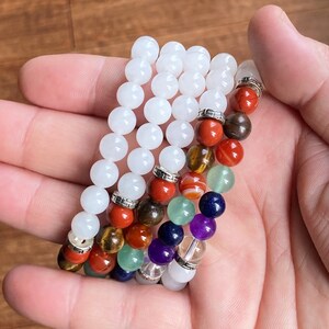 Girasol Quartz Chakra 8mm Bracelet - Natural, Ethical & Fair Trade Sourced Gemstone Jewelry. Crystal Healing.