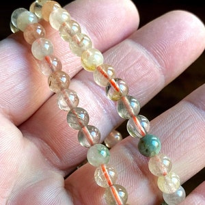 Multi Rutile Quartz 6mm Bracelet - Natural, Ethical & Fair Trade Sourced Gemstone Jewelry. Crystal Healing.