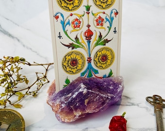 Rough Natural Amethyst Tarot / Oracle Card Holder. Ethically and Faire Trade Sourced. Crystal Healing.