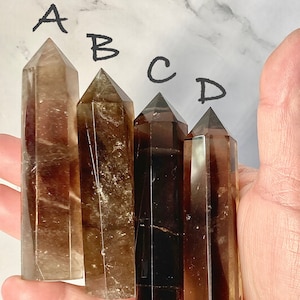 Smoky Quartz Tower 3&quot; from Brazil Ethically and Faire Trade Sourced. Crystal Healing.