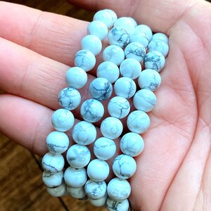 Howlite 8mm Bracelet - Natural, Ethical & Fair Trade Sourced Gemstone Jewelry. Crystal Healing.