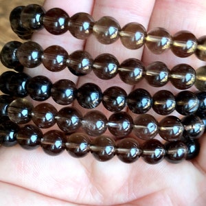 Smoky Quartz 8mm Bracelet - Natural, Ethical & Fair Trade Sourced Gemstone Jewelry. Crystal Healing.