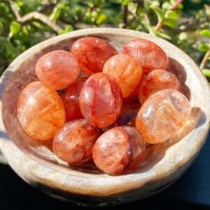 Red Healer / Fire Quartz tumble stone. Ethically and Faire Trade Sourced from Morocco. Crystal Healing.