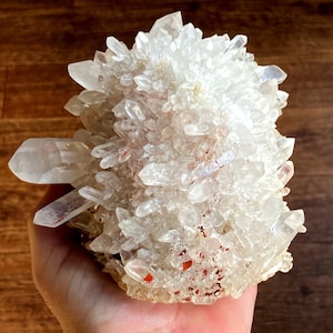 Tibetan Clear Quartz Cluster: Ethically Sourced Crystal Healing (1.565 kg)