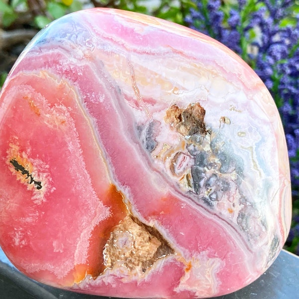 Rhodochrosite Hand Carved & Polished Free Form. Ethically and Faire Trade Sourced. 485 grams.