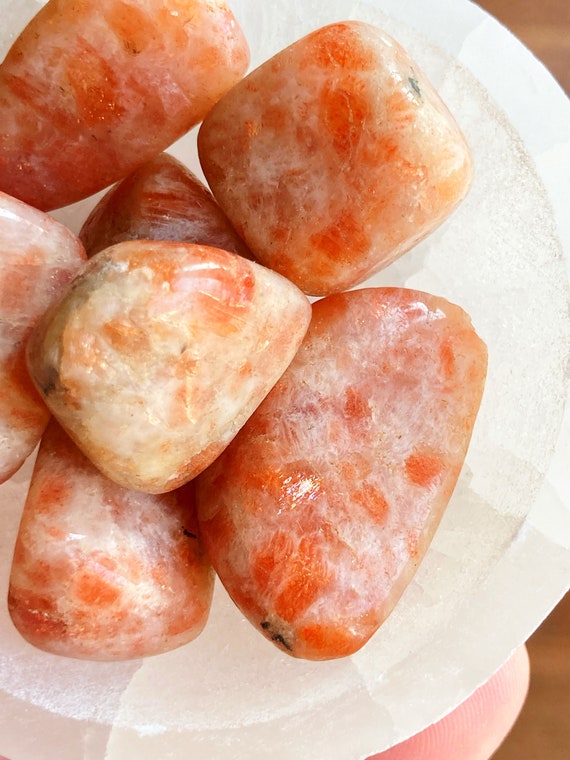 Natural Sunstone Polished Tumbled Ethically and Faire Trade  Crystal