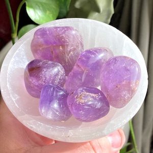 Phantom Amethyst tumble stone Medium size. Ethically and Faire Trade Sourced from Brazil. Crystal Healing.