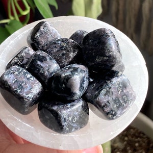 Indigo Gabbro / Mystical Merlinite Tumbled Stone. Ethically & Fair Trade Sourced. Crystal Healing.