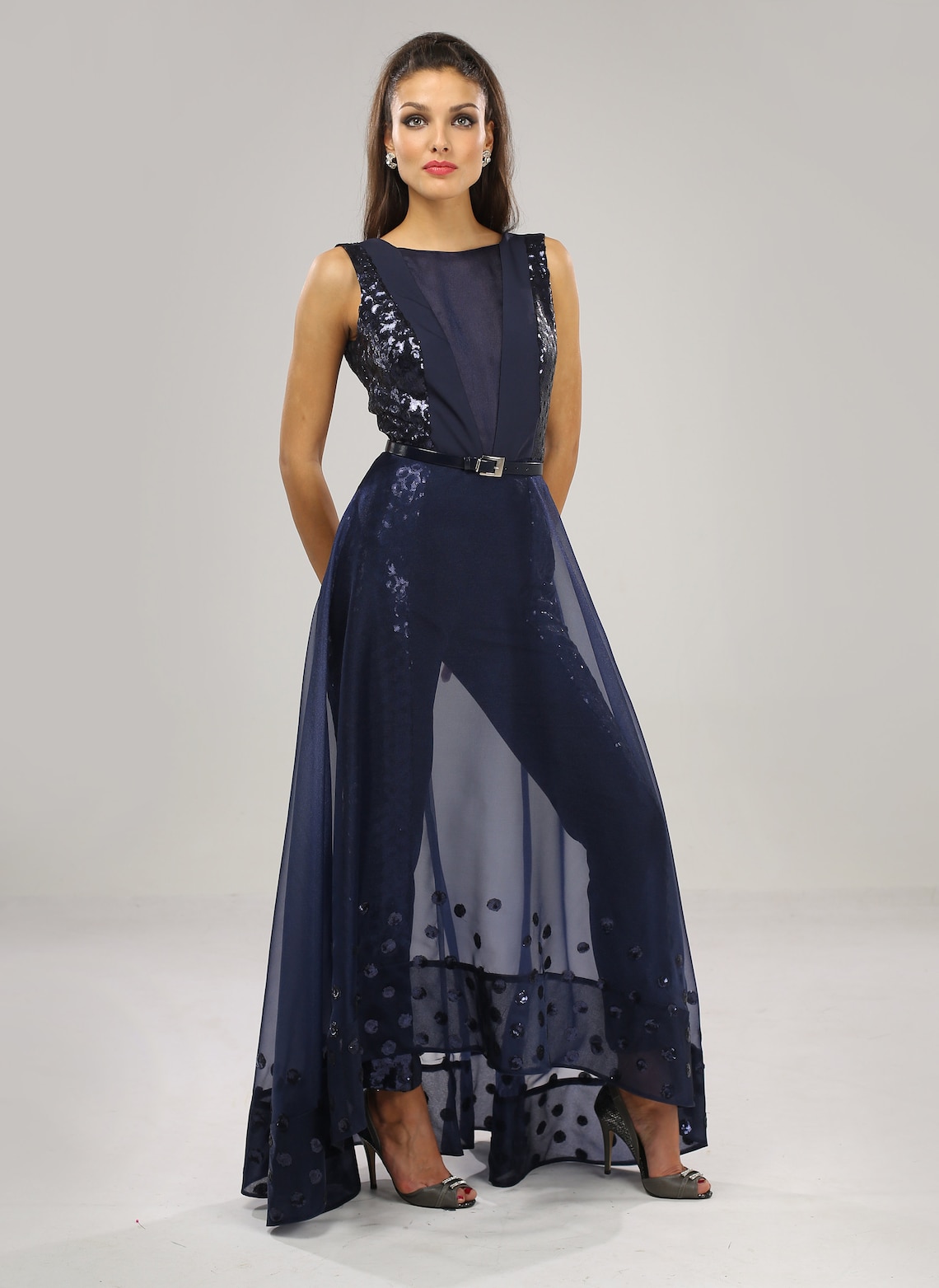 Blue 2025 wedding jumpsuit