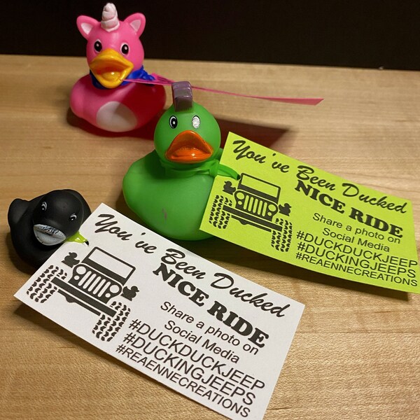 Duck Duck Jeep Tags (Ducks/Bucket not included)