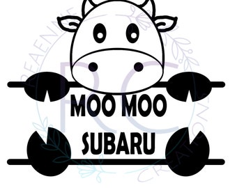 Moo Moo Subaru decals