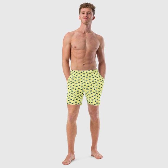 Happy Crab Swim Trunks for Men Board Shorts Mens Bathing Suit Surf Shorts  Mens Swim Shorts Beachwear Mens Swimsuit Swimwear 