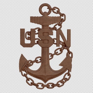 USN Chief Anchor STL for CNC and 3D Printing