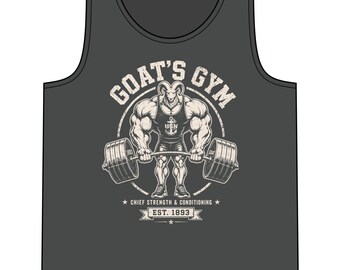 Goat's Gym Muscle Tank – Vintage Weightlifting Graphic Tee