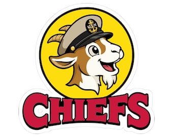 Navy CHIEFS Goat Mascot - Goat Locker Cartoon Design - Sticker