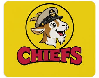 Navy CHIEFS Goat Mascot - Goat Locker Cartoon Design - Mouse Pad
