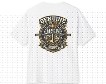 USN Anchor Compass Rose T-Shirt: Genuine Naval Legacy Since 1893