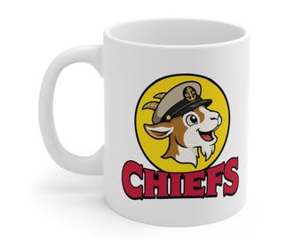 Navy CHIEFS Goat Mascot - Goat Locker Cartoon Design - Mug